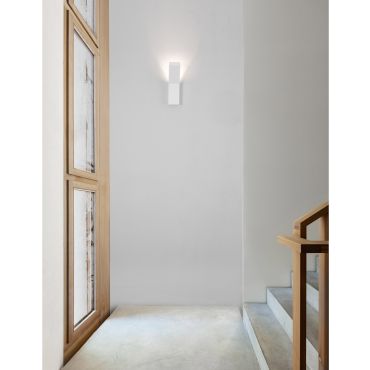 Nova Luce Otello - wandverlichting - 13 x 8 x 30 cm - wit gips