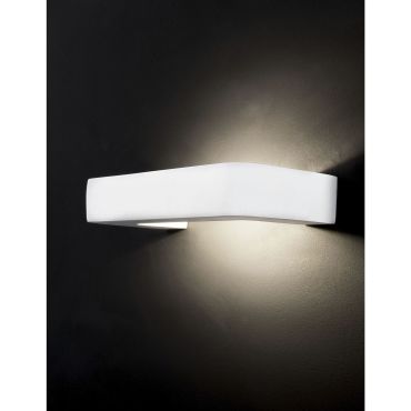Nova Luce Renata - wandverlichting - 32 x 14 x 5 cm - wit gips