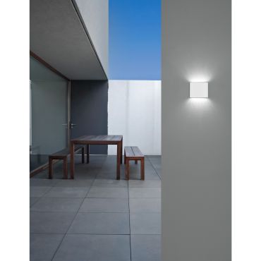 Nova Luce Soho - buiten wandverlichting - 12 x 3 x 9 cm - 2 x 3W LED incl. - IP54 - wit