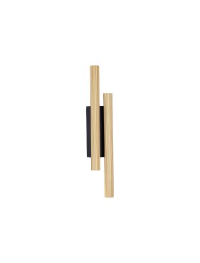 Nova Luce Paron - wandlamp - 5,5 x 38 x 7 cm - 15W LED incl. - zandzwart en goud
