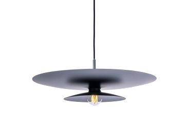 Artdelight Linares - hanglamp - Ø 50 x 16,5 cm - zwart