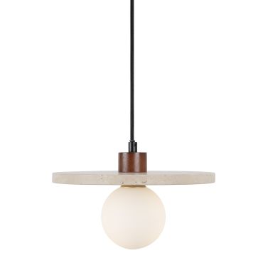 Maxlight Lando - hanglamp - Ø 25 x 150 cm - travertijn