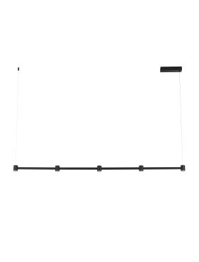 Nova Luce Puize - hanglamp - 156 x 140 x 6 cm - 30W dimbare LED incl. - zandzwart