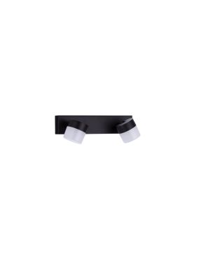 Nova Luce Teko - wandlamp - 25 x 6 x 11 cm - 11W LED incl. - IP44 - zandzwart