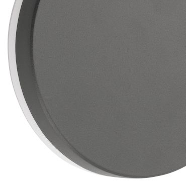Nova Luce Suite - buiten wandverlichting - Ø 15 x 5 cm - 10W LED incl. - IP54 - donkergrijs