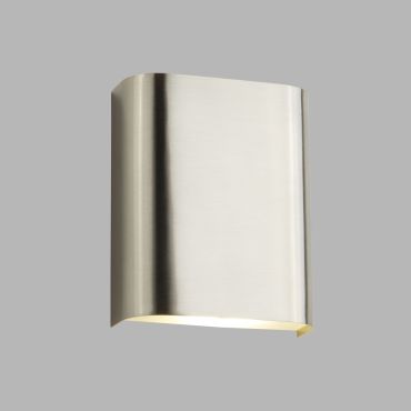 Searchlight Led Wall - wandverlichting - 10,5 x 13 cm - 8W LED incl. - satijn zilver