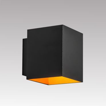 Zuma Line Sola WL Square Next - wandverlichting - 10 x 8,3 x 10,2 cm - zwart en goud