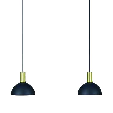 ONE Light E27 Round 2L – hanglamp - Ø 20 x 219,5 cm - geborsteld messing