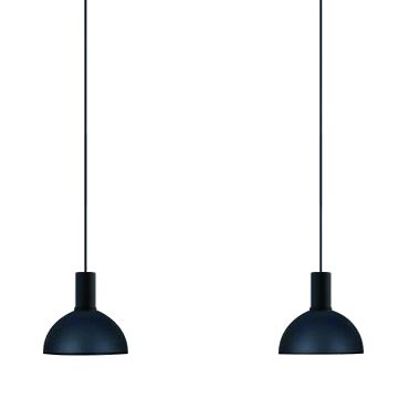 ONE Light E27 Round 2L - hanglamp - Ø 20 x 219,5 cm - zwart