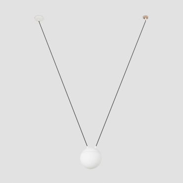 Faro Mine - hanglamp 1L - mat wit - kunststof