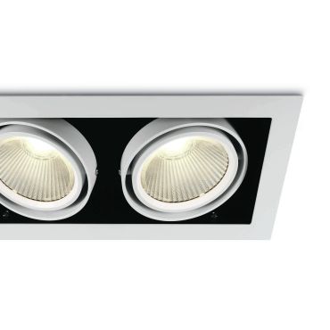 ONE Light COB Box Type Shop - inbouwspot - 350 x 185 mm, 320 x 160 mm inbouwmaat - 2 x 30W LED incl. - wit