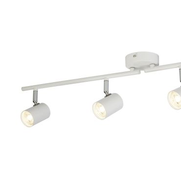 Searchlight Rollo - opbouwspot 4L - 77 x 9 x 13 cm - 4 x 4W dimbare LED incl. - wit
