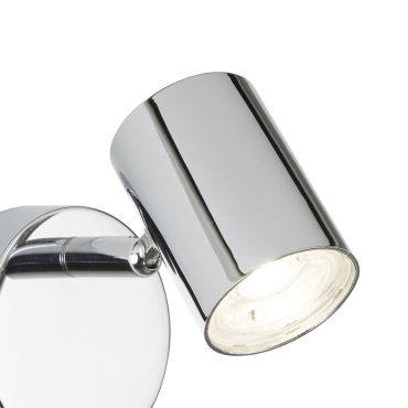 Searchlight Rollo - wandspot - 9 x 8,5 cm - 4W dimbare LED incl. - chroom