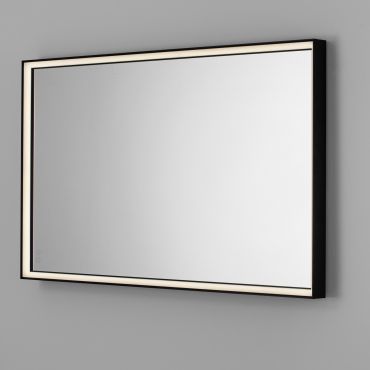 Nova Luce Ambor - spiegel met verlichting - 70 x 120 x 5,5 cm - 48W LED incl. - IP44 - geanodiseerd zwart