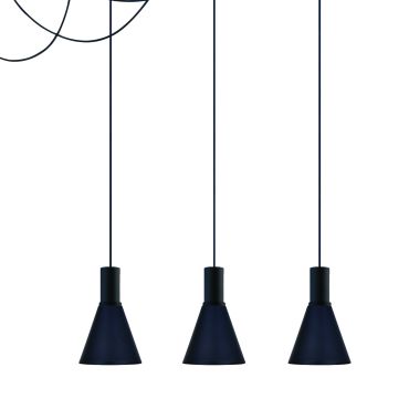 ONE Light E27 Round - hanglamp - Ø 15,3 x 22,8 cm - zwart