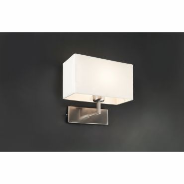 Faro Roda - wandverlichting - 28 x 18 x 27 cm - nikkel en wit