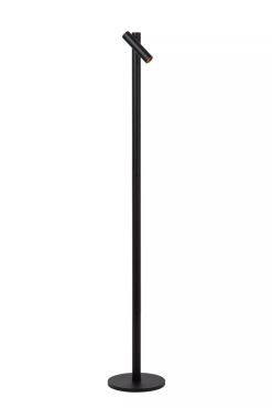 Lucide Antrim - Oplaadbare Leeslamp - 3 x 20 x 120 cm - 2,2W dimbare LED incl. - IP54 - Met draadloos oplaadstation - zwart