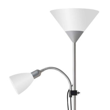 SHOWROOMMODEL - Brilliant Spari 4 - staanlamp - 180 cm -zilver en wit