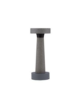 Nova Luce Cram - tuinpaal - Ø 11,5 x 30 cm - 5W LED incl. - IP65 - grijs