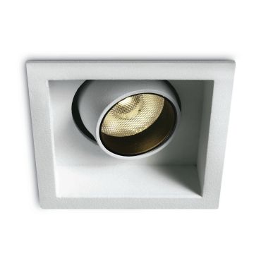 ONE Light Moving Inner Cylinder - inbouwspot - 62 x 62 mm, 58 x 58 mm inbouwmaat - 6W dimbare LED incl. - wit