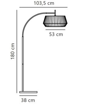Nordlux Dicte - vloerlamp - Ø 53 x 180 cm - wit