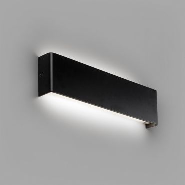 Faro Nash - wandverlichting - 37 x 4 x 9 cm - 16W LED incl. - mat zwart