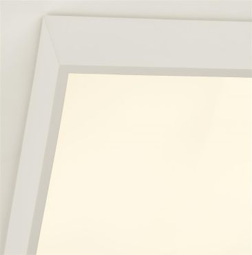 Searchlight Zeus - plafondlamp - 30 x 30 x 6 cm - 16W LED incl. - IP44 - wit en opaal