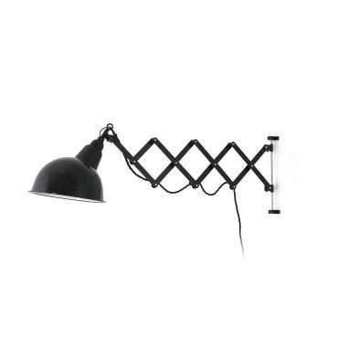 Faro Ras - wandverlichting - 26,5 x 103 x 49 cm - mat zwart