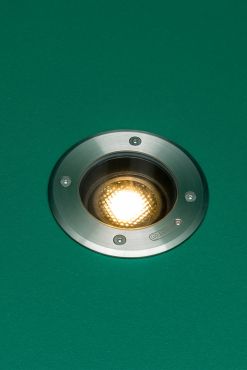 Faro Geiser Orientable - ronde grondspot voor buiten - Ø 130 mm, Ø 116 mm inbouwmaat - IP67 - satijn inox