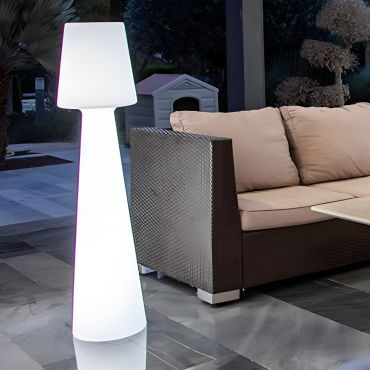 New Garden Lola 110 - buiten vloerlamp - Ø 26,5 x 110 cm - 16W LED incl. - IP65 - wit - witte lichtkleur