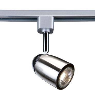 Searchlight Track &amp; Spot - track spotlight - 6 x 17 cm - satijn zilver en chroom