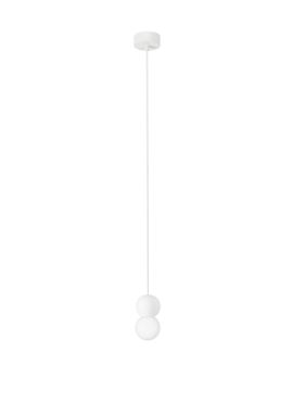 Nova Luce Zero - hanglamp - Ø 8 x 115 cm - zandwit
