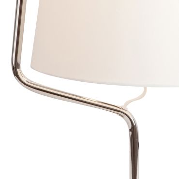 Maxlight Chicago - tafellamp - Ø 32 x 46 cm - wit en chroom