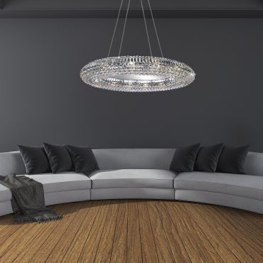 Searchlight Vesuvius - hanglamp - 83 x 52 x 120 cm - chroom