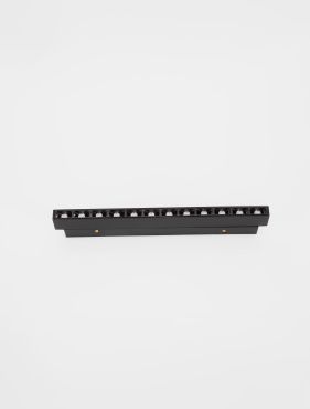 Nova Luce Ultra Slim - rail armatuur - 19,5 x 3,4 cm - 12W LED incl. - warm witte lichtkleur - zwart