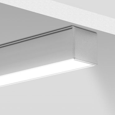 KLUS Lipod - LED profiel - 2,6 x 2,45 cm - geanodiseerd zilver