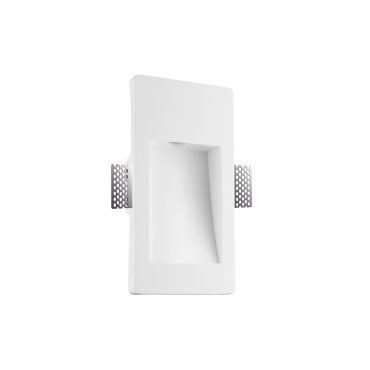 Nova Luce Eurona - inbouw wandverlichting - 16,5 x 8 cm - wit gips