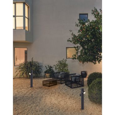 Nova Luce Ramo - tuinpaal - 21 x 8 x 60 cm - IP65 - donkergrijs
