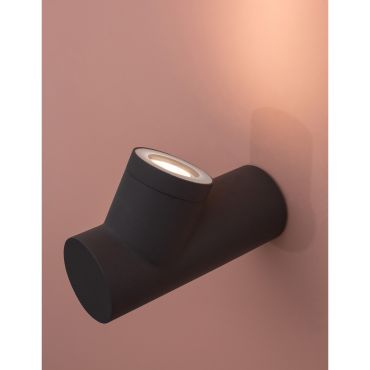 Nova Luce Ramo - buiten wandverlichting - 8 x 20 x 14,6 cm - IP65 - donkergrijs