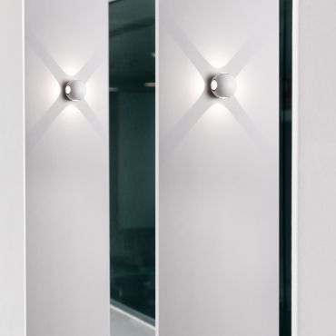 Nova Luce Como - buiten wandverlichting - Ø 11 x 8,5 cm - 4 x 1W LED incl. - IP54 - wit