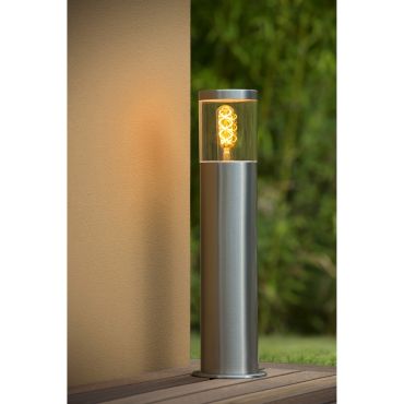 SHOWROOMMODEL - Lucide Fedor - tuinpaal - Ø 13 x 49 cm - IP44 - mat chroom