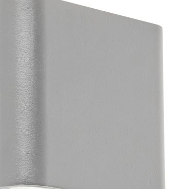 Searchlight Hilperton - buiten wandverlichting - 11,5 x 9 cm - 6W LED incl. - IP44 - grijs