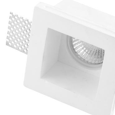 Nova Luce Tobia - inbouwspot - 95 x 95 mm, 90 x 90 mm inbouwmaat - wit gips