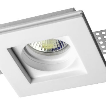 Nova Luce Tobia - inbouwspot - 100 x 100 mm, 105 x 105 mm inbouwmaat - wit gips