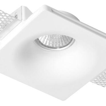 Nova Luce Tobia - inbouwspot - 120 x 120 mm, 125 x 125 mm inbouwmaat - wit gips