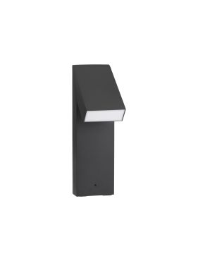 Nova Luce Brigitta - buiten wandverlichting - 12 x 40 x 15,5 cm - 6W LED incl. - IP65 - zandzwart