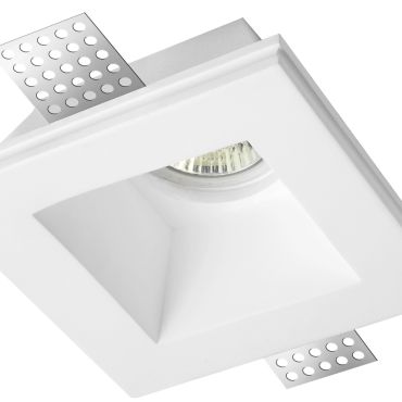 Nova Luce Tobia - inbouwspot - 120 x 120 mm, 125 x 125 mm inbouwmaat - wit gips