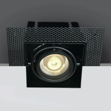 ONE Light Trimless Box - inbouwspot - 89 x 89 mm, 97,5 x 97,5 mm inbouwmaat - zwart