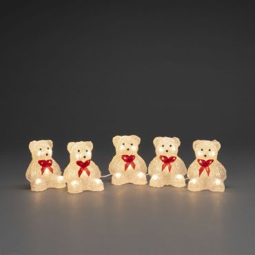 Konstsmide kerstverlichting - beren - 10 x 8 x 12 cm - IP44 - transparant