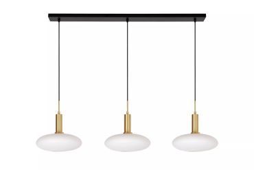Lucide Singala 3L - hanglamp - 126 x 30 x 169 cm - opaal en goud